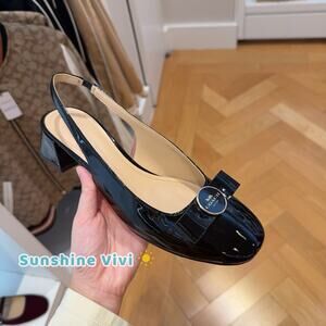 NEW Coach Plaque Ballet Pump Shoes Woman Black CBN25 US6.5